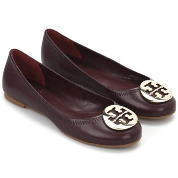 Tory Burch Shoes - Tory Burch Reva Ballerina Flat Brown Size 8.5